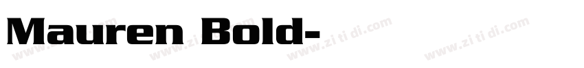 Mauren Bold字体转换